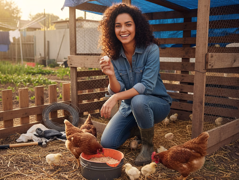 Criar gallinas con poco dinero