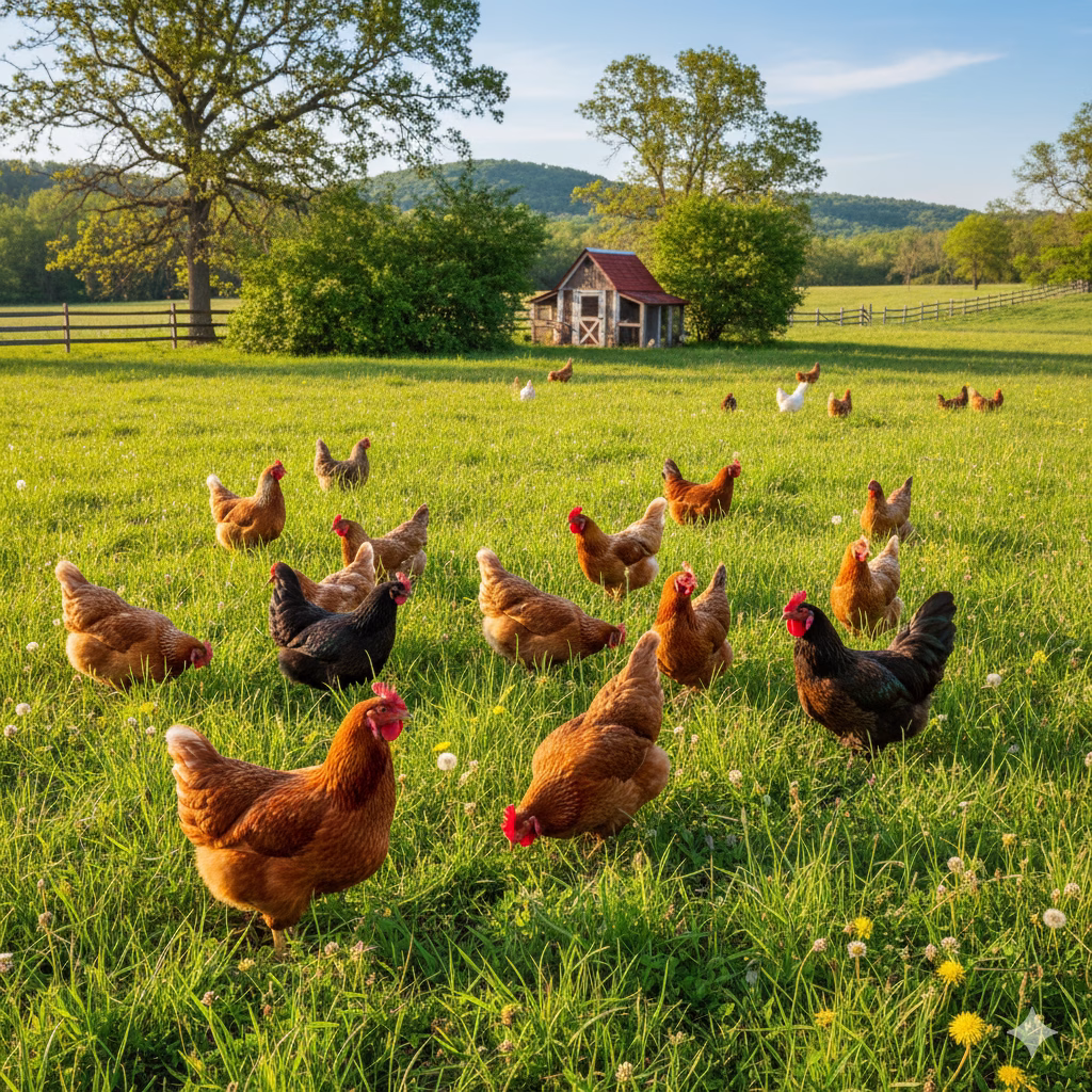 Crianza de gallina sin jaulas